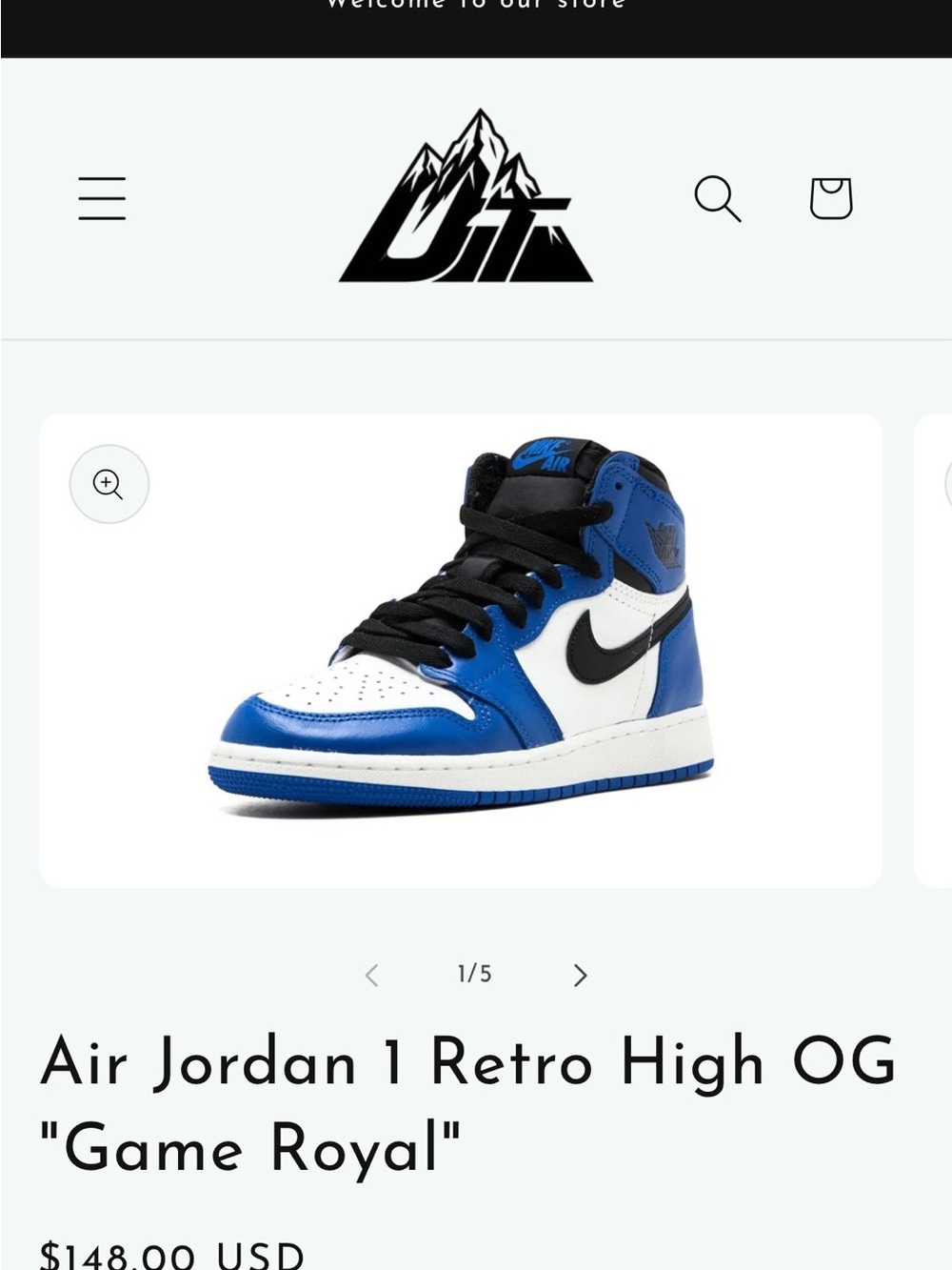 Jordan Men’s High-Top Sneakers in Royal Blue, White, and Black